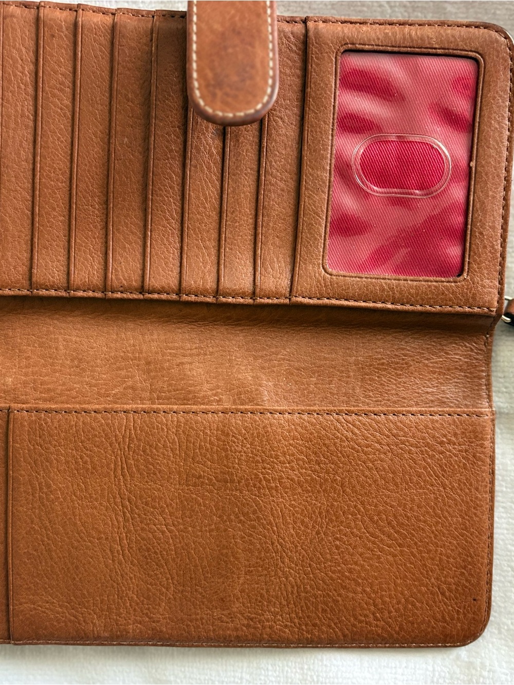 Dooney & Bourke Beige Canvas Wallet with Brown Leather Trim - Picture 3 of 4